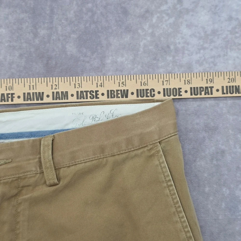 Polo Ralph Lauren Chino Pants Mens 34x30 Khaki Cuffed Straight Leg Tan Fit 34x28